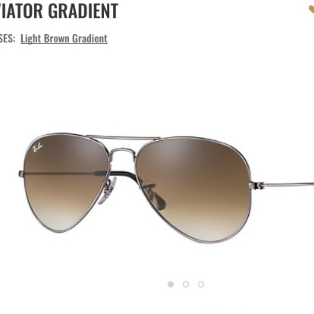 Ray-Ban Large Metal Aviator Light Brown Gradient